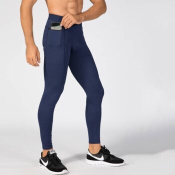 Elastic Training Pants with Pocket for Men Mens Clothing Leggings
