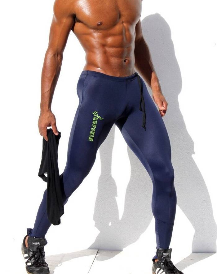 Low-waist elastic elastic leggings for men mens clothing leggings