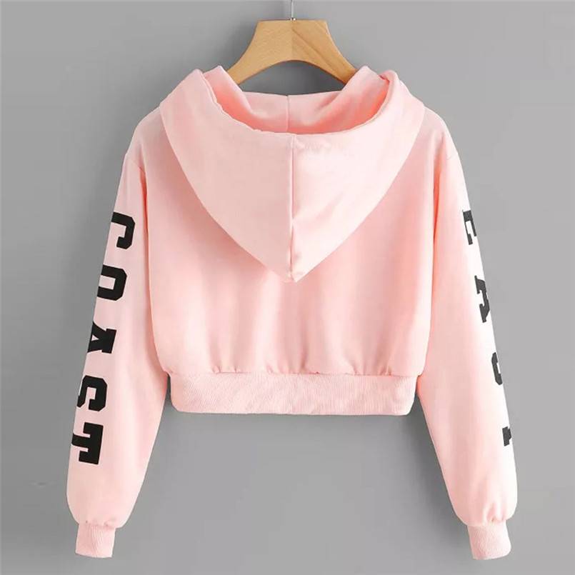 Long Sleeve Short Hoodie Top for Women Womens Clothing Jackets & Hoodies | The Athleisure