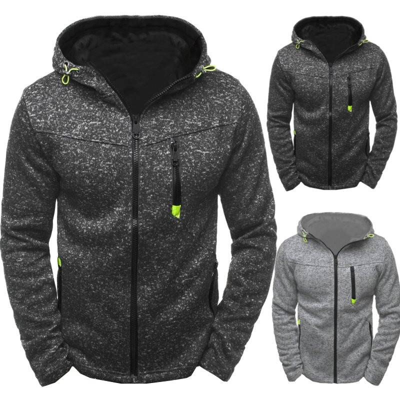 Solid sports hoodie for men mens clothing jackets & hoodies