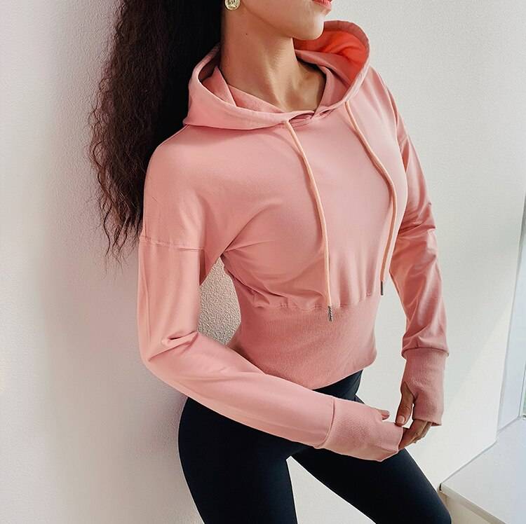 Hooded gym top for women womens clothing jackets & hoodies